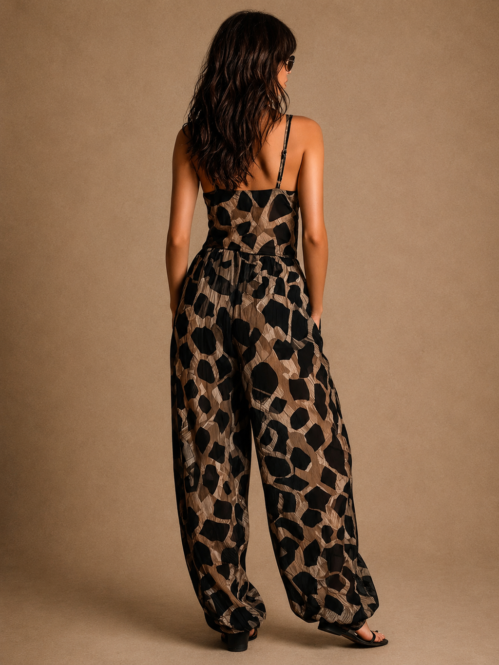 Carla | Combinaison Halter Sauvage, Tombé Fluide