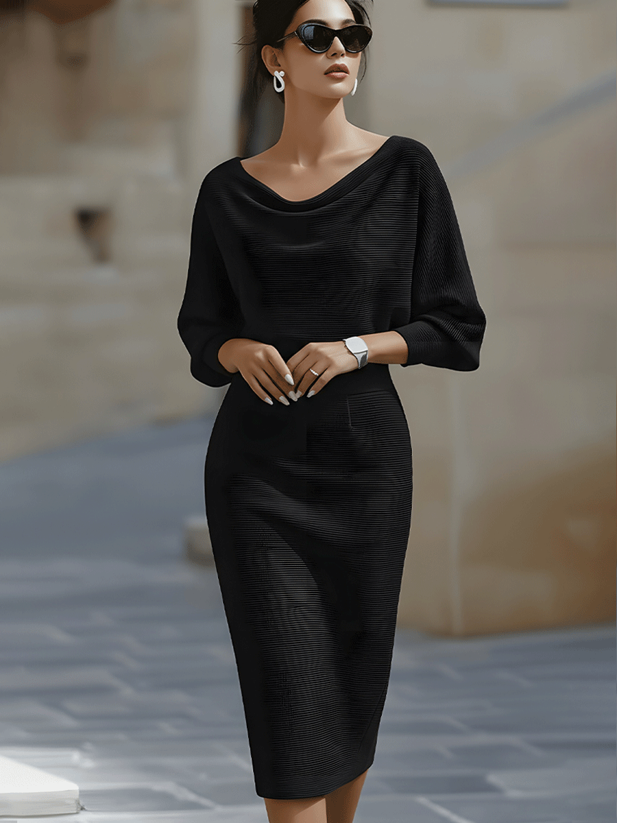 Alice | Robe midi drapée blanche