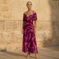 Eulalie | Robe élégante à motif végétal
