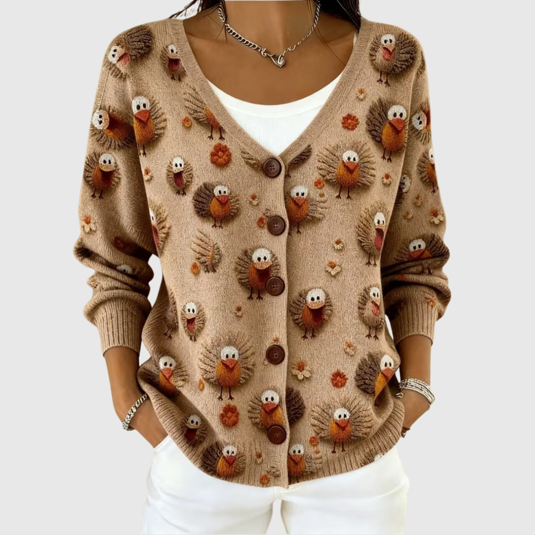 Cardigan in Maglia Confortevole Bottonato