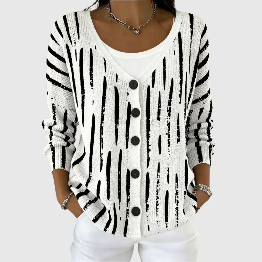 Cardigan in Maglia Confortevole Bottonato