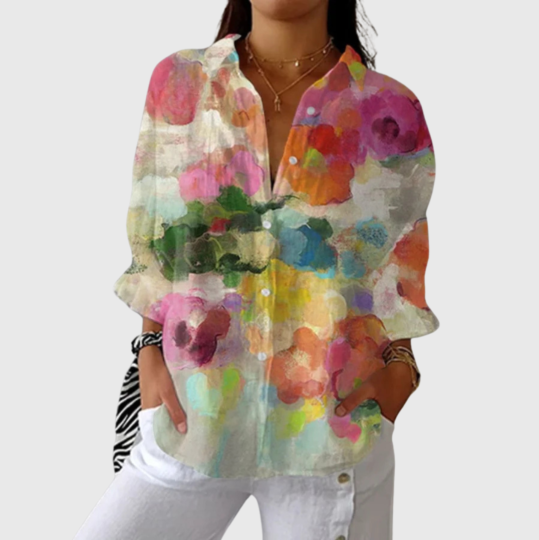 Blusa leggera e colorata stampata