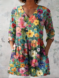 Ines | Blouse longue à col en V