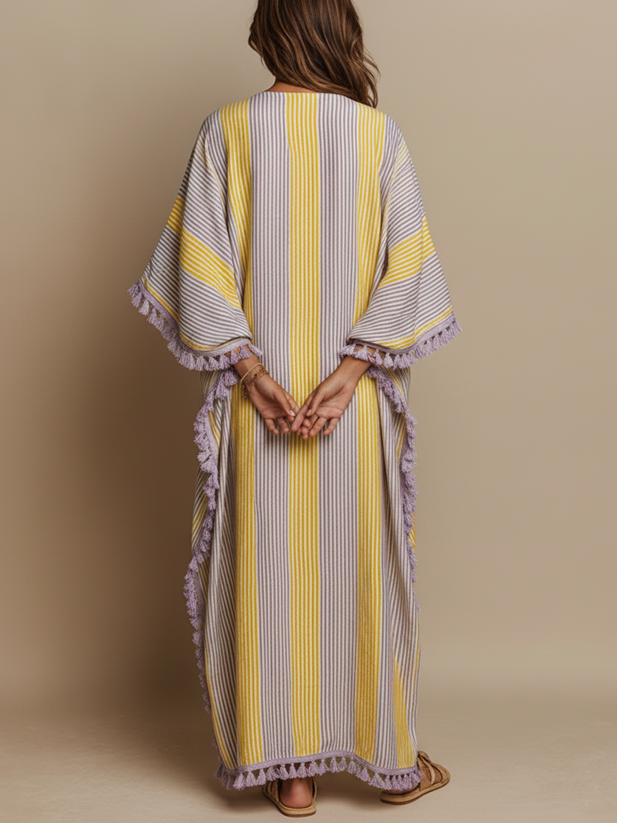 Margot | Robe Maxi Rayée Bicolore