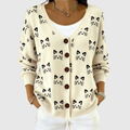 Cardigan in Maglia Confortevole Bottonato