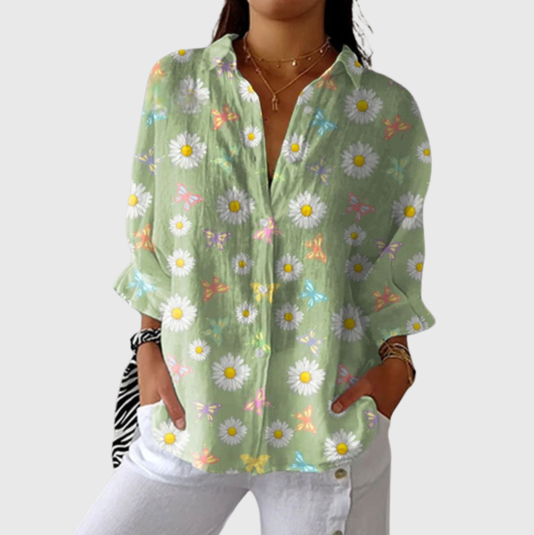 Blusa leggera e colorata stampata