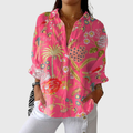 Blusa leggera e colorata stampata
