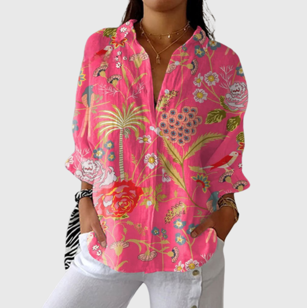 Blusa leggera e colorata stampata