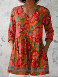 Felicità | Blouse longue à col en V
