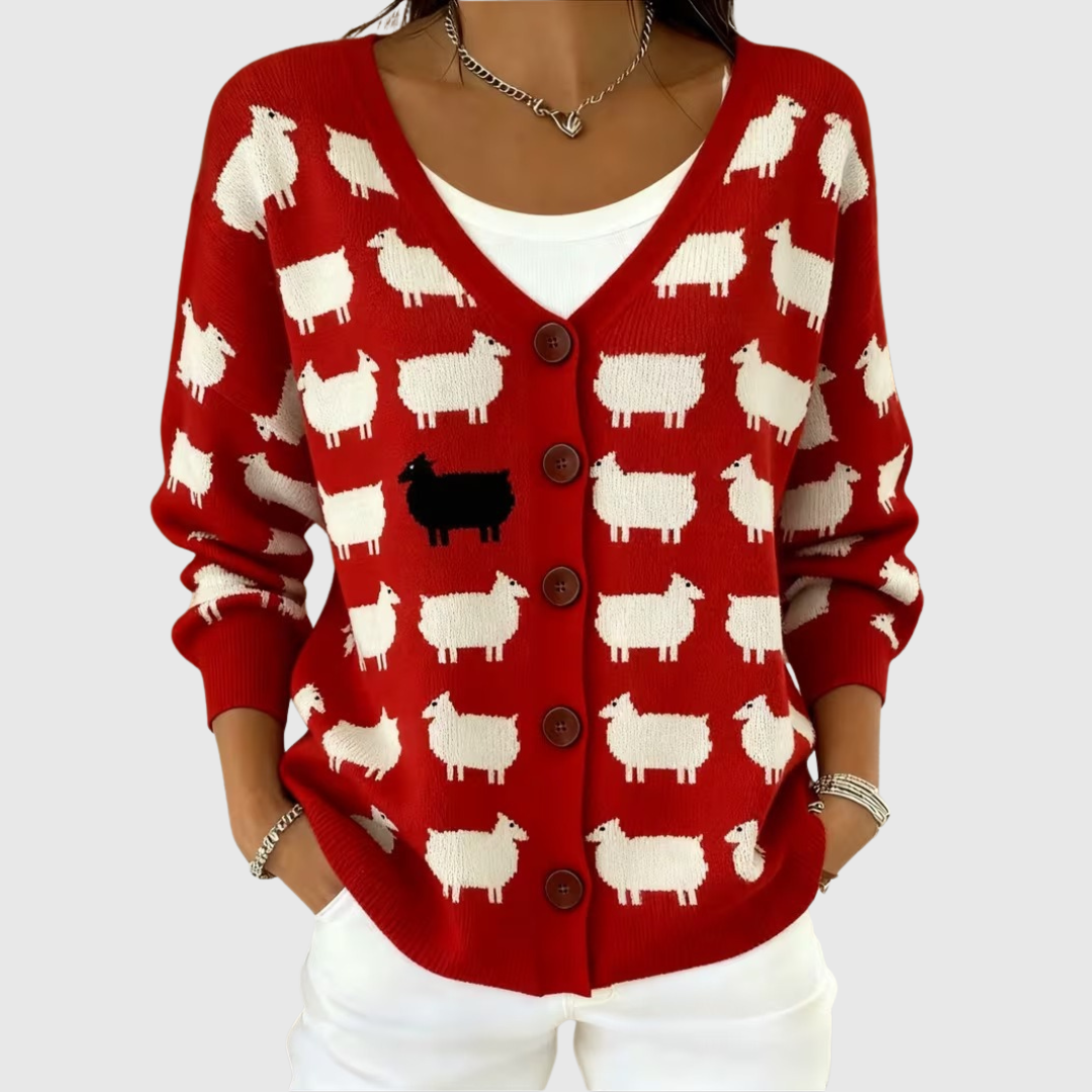 Cardigan in Maglia Confortevole Bottonato