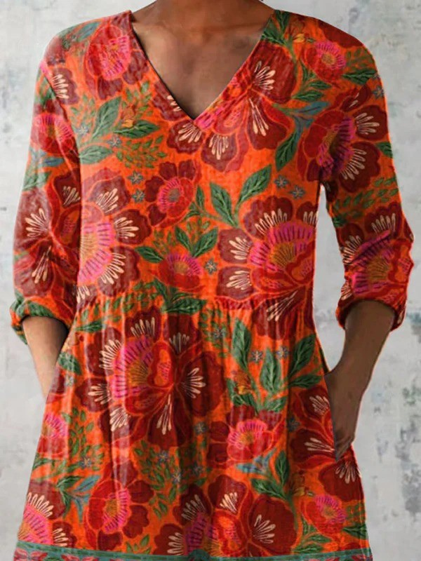 Felicità | Blouse longue à col en V