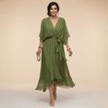 Laura™ | Robe en chiffon à décolleté en V