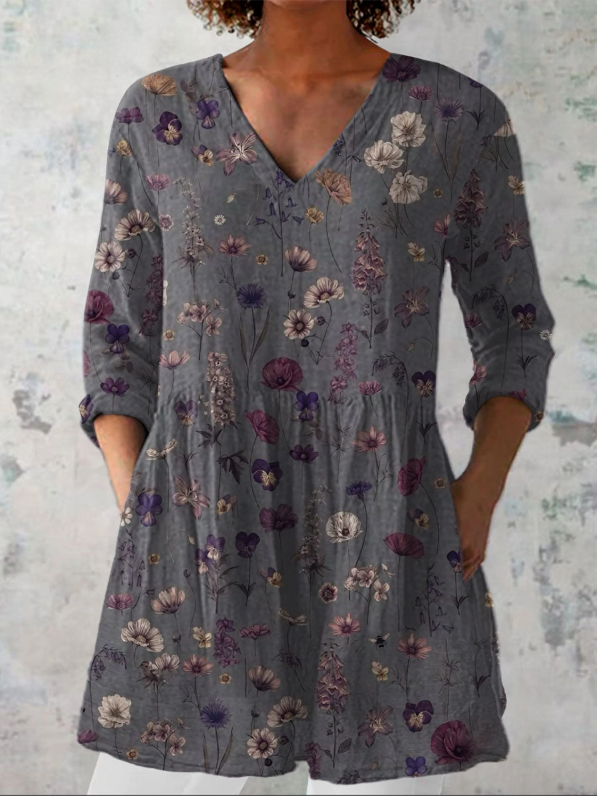Kassidy | Blouse longue à col en V