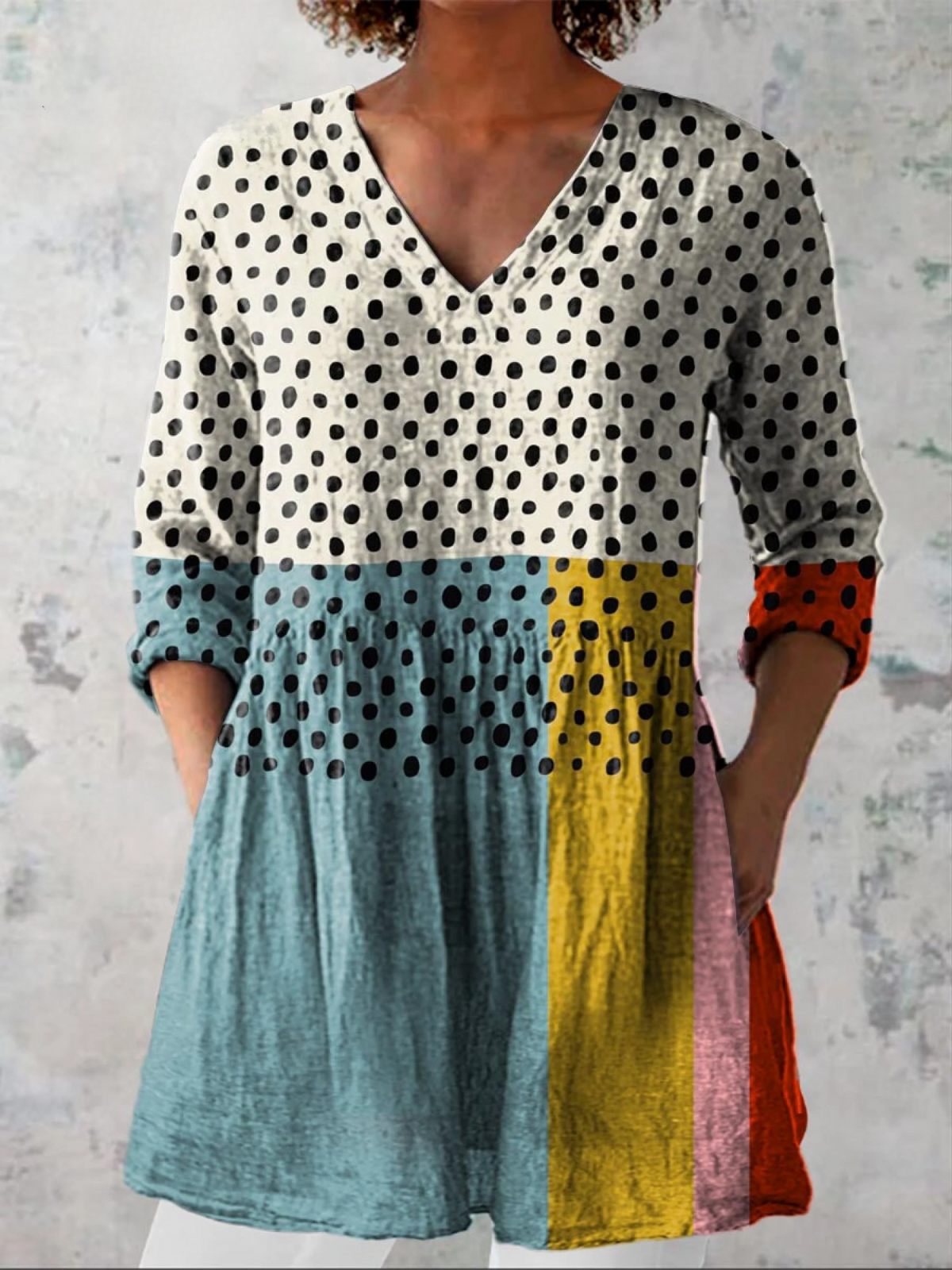 Elowen | Blouse longue à col en V