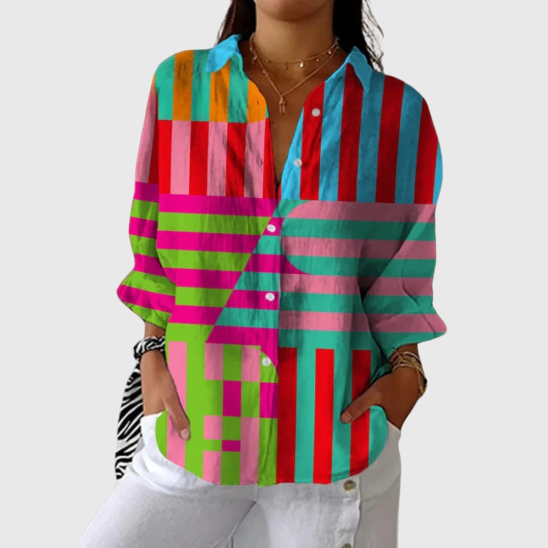 Blusa leggera e colorata con stampa