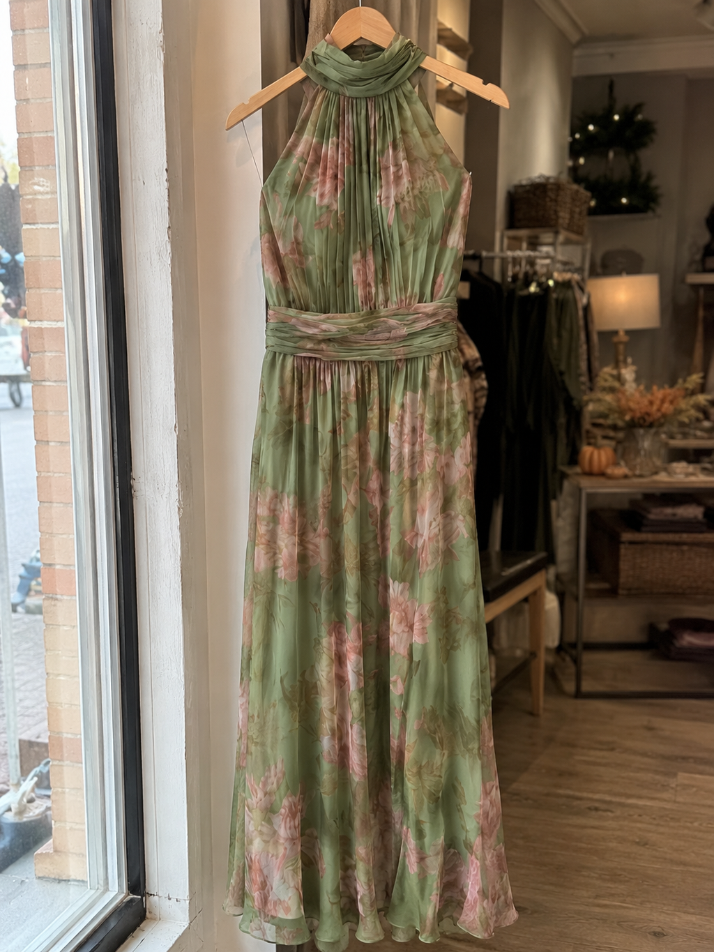 Paule | Robe Midi Col Halter, Fronces