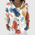 Cardigan Confortevole con Cappuccio in Maglia