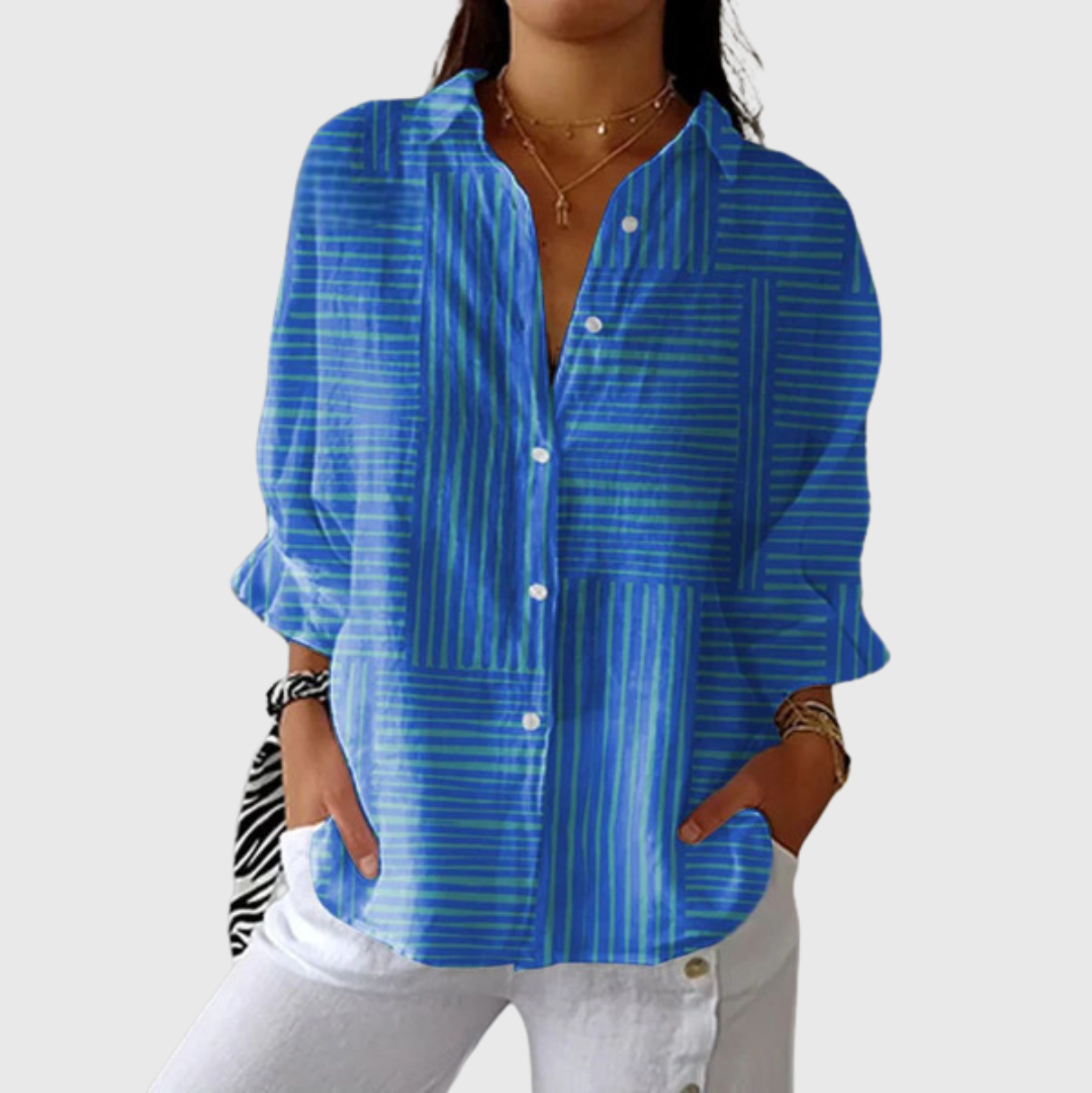 Blusa leggera e colorata stampata
