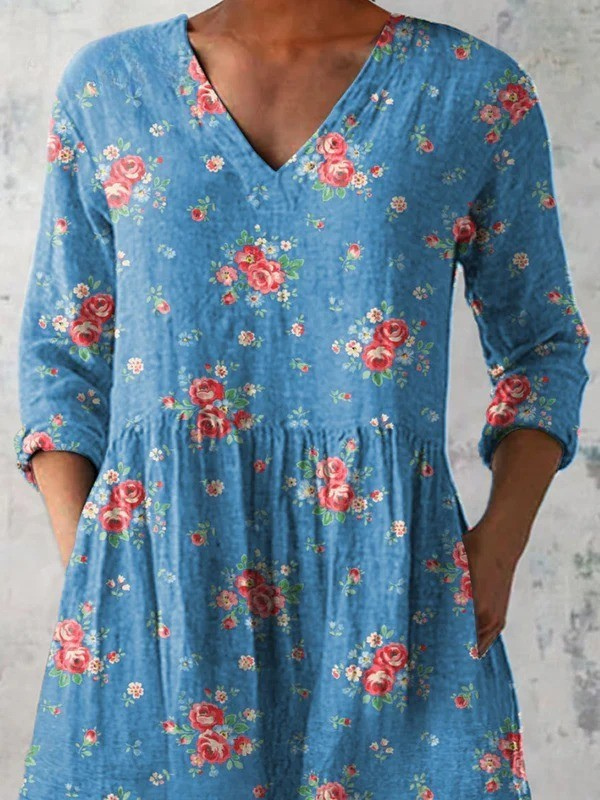 Mabel | Blouse longue à col en V