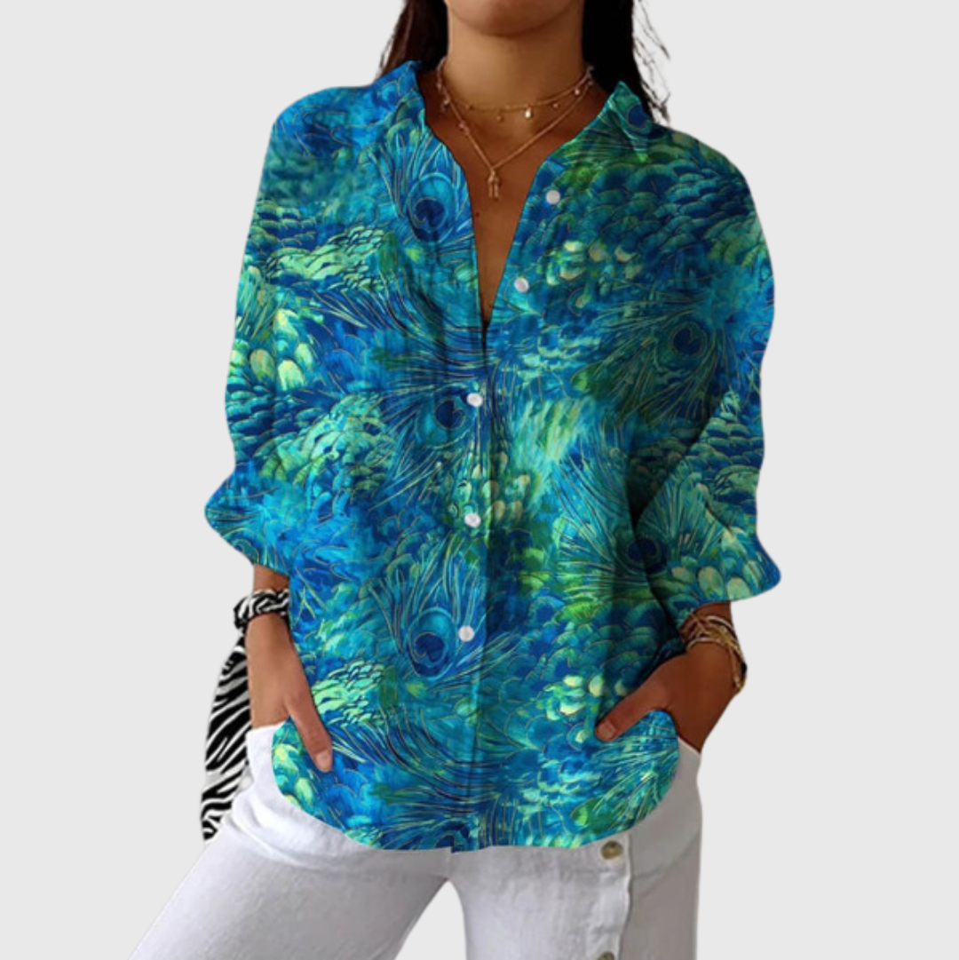 Blusa stampata leggera e colorata
