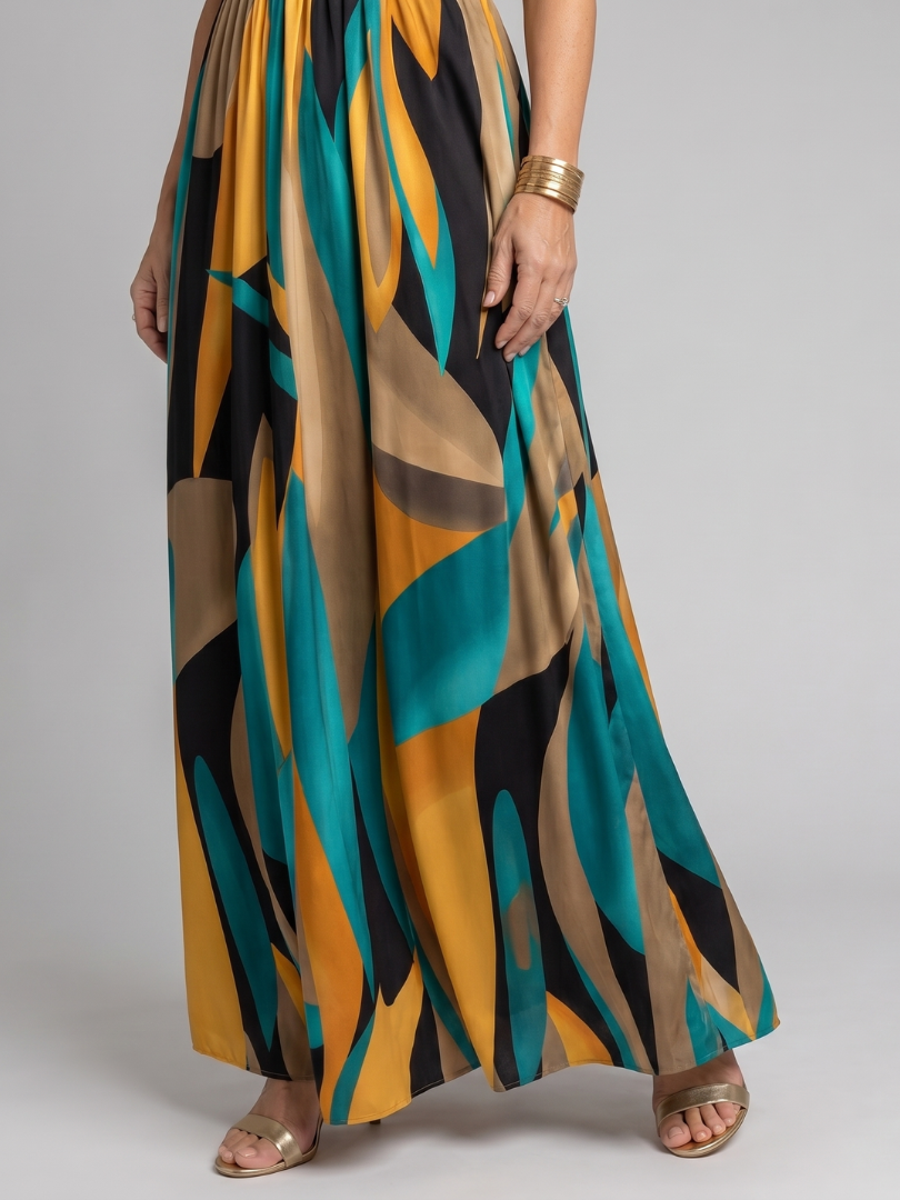 Zélia | Robe Maxi Empire, Décolleté en V