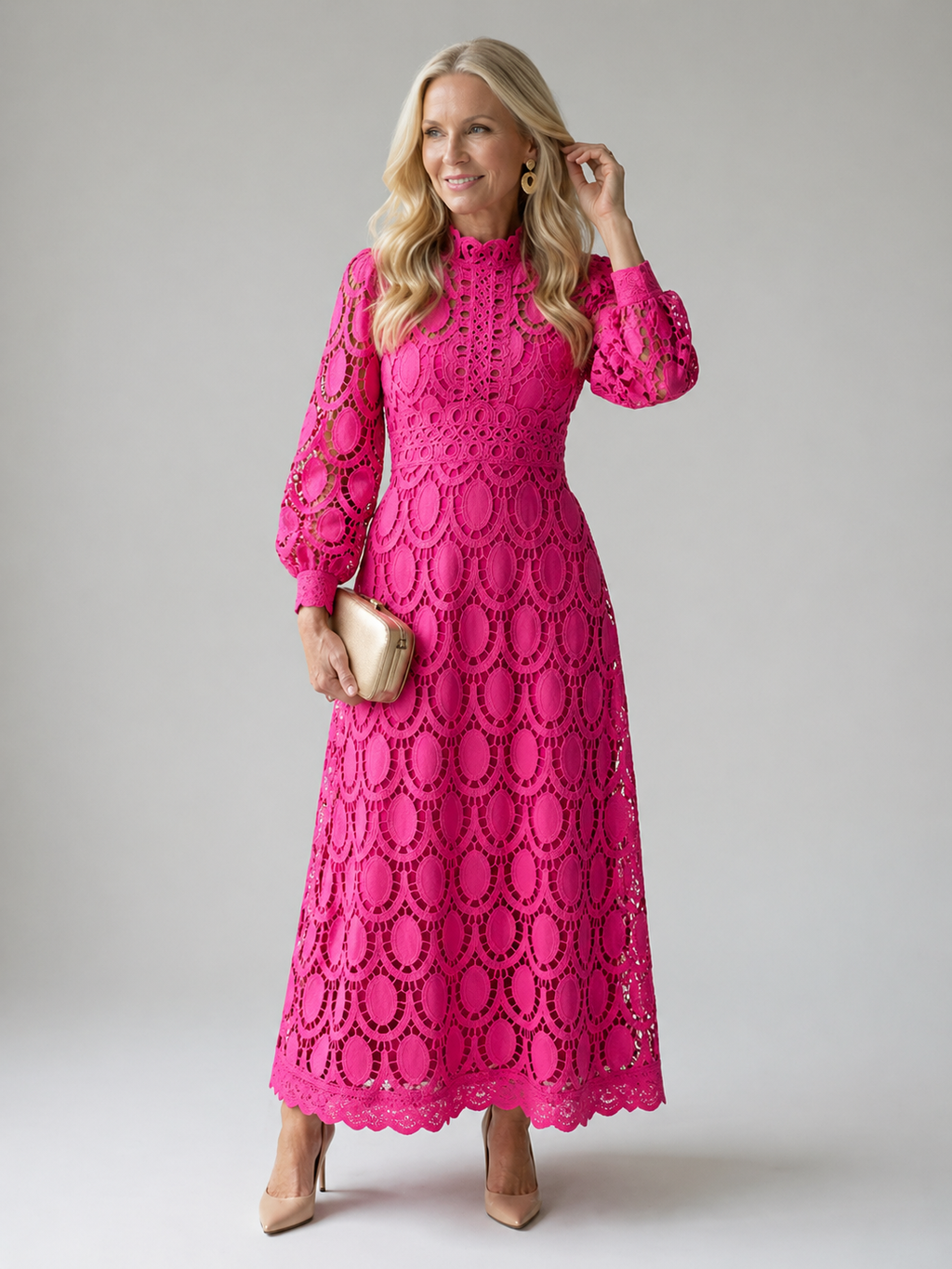 Éloïse | Robe Midi en Dentelle