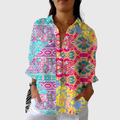 Blusa stampata leggera e colorata