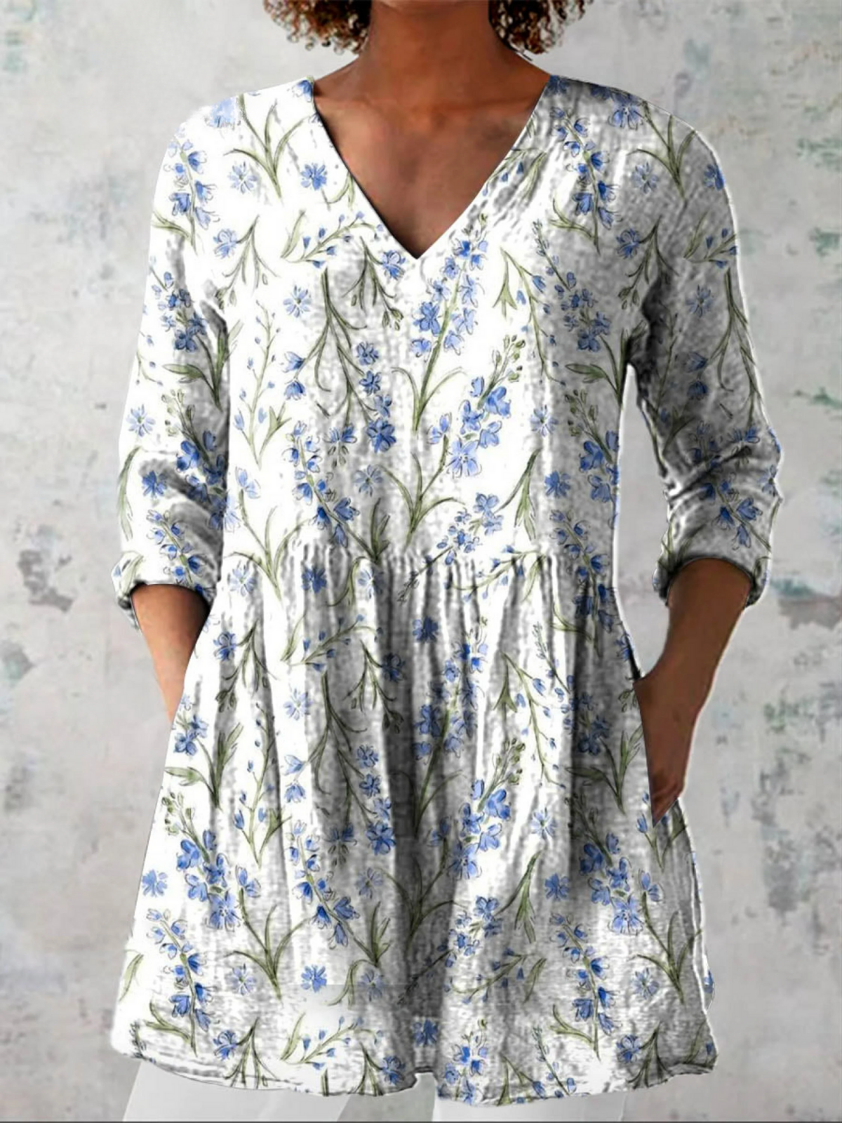 Kara | Blouse longue à col en V