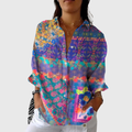 Blusa leggera e colorata con stampa