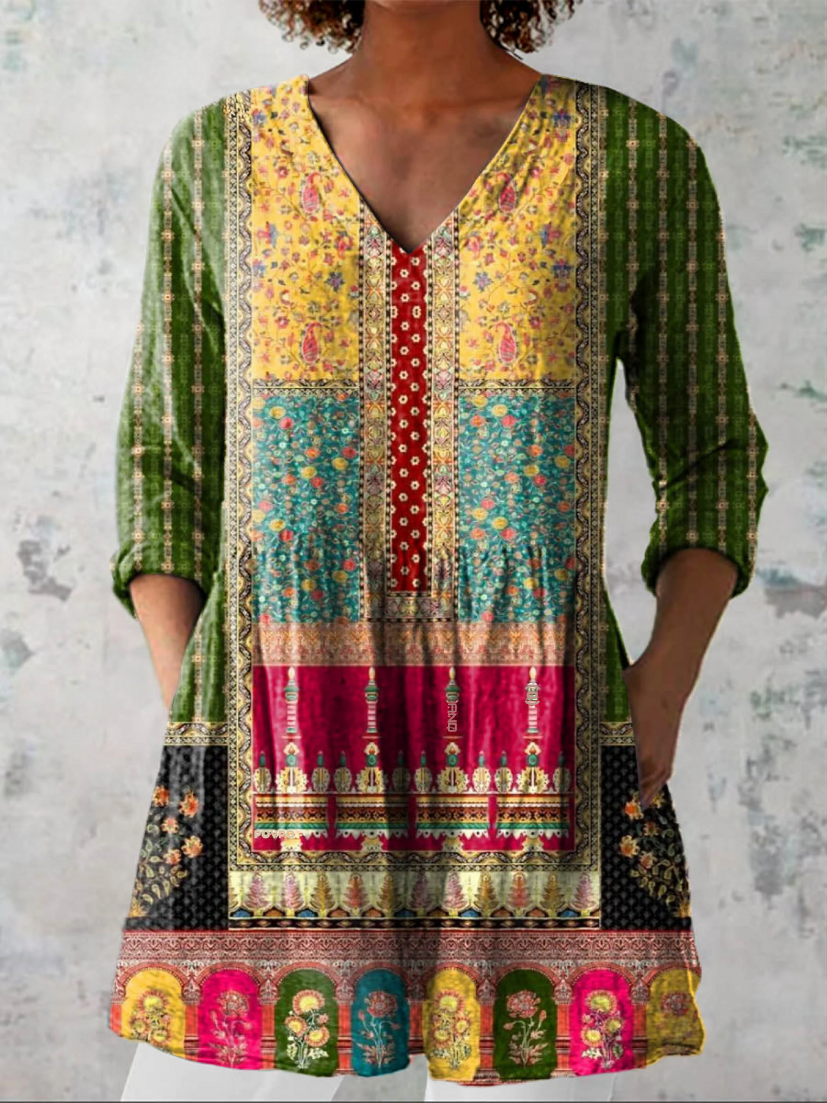 Jacinda | Blouse longue à col en V