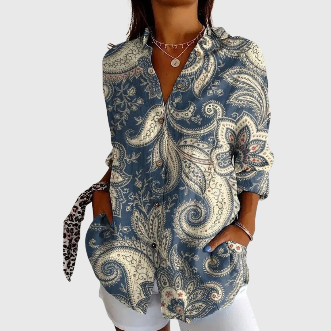 Blusa leggera e colorata con stampa