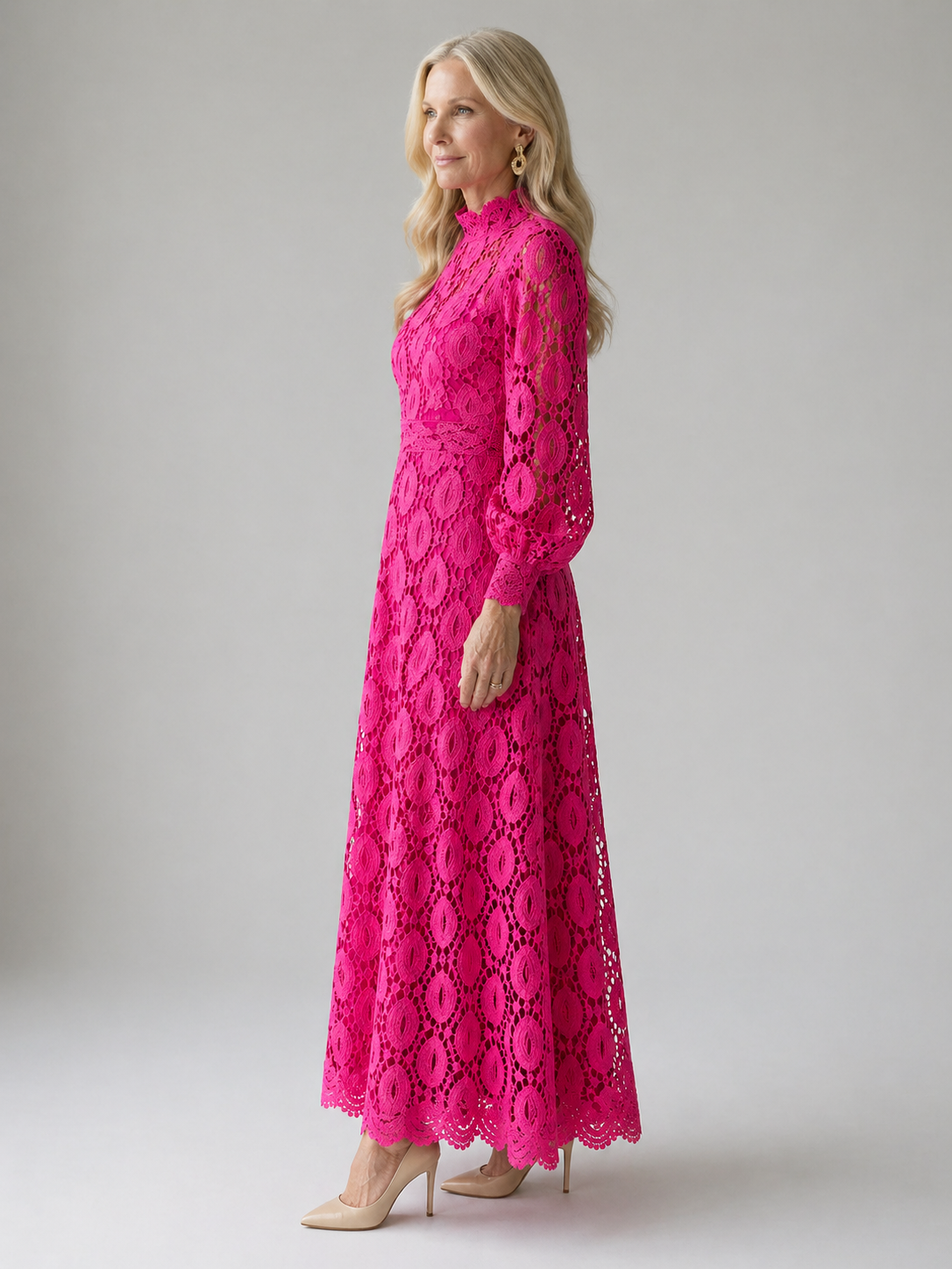 Éloïse | Robe Midi en Dentelle