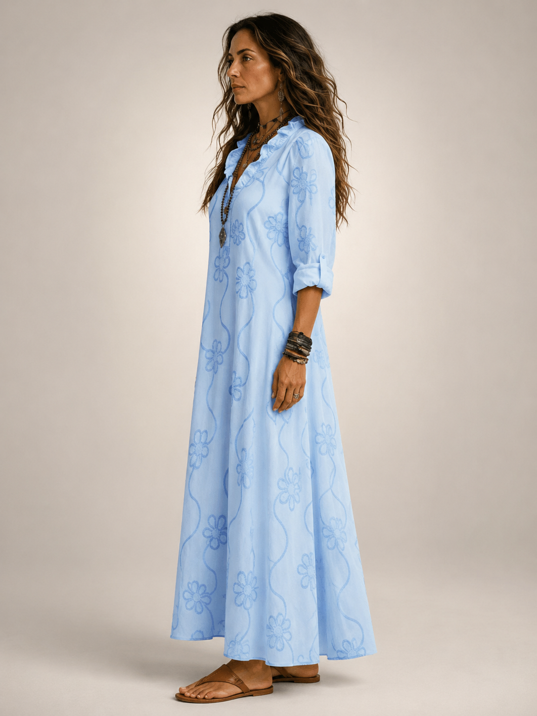 Perle | Robe d'Été Fleurie, Amincissante