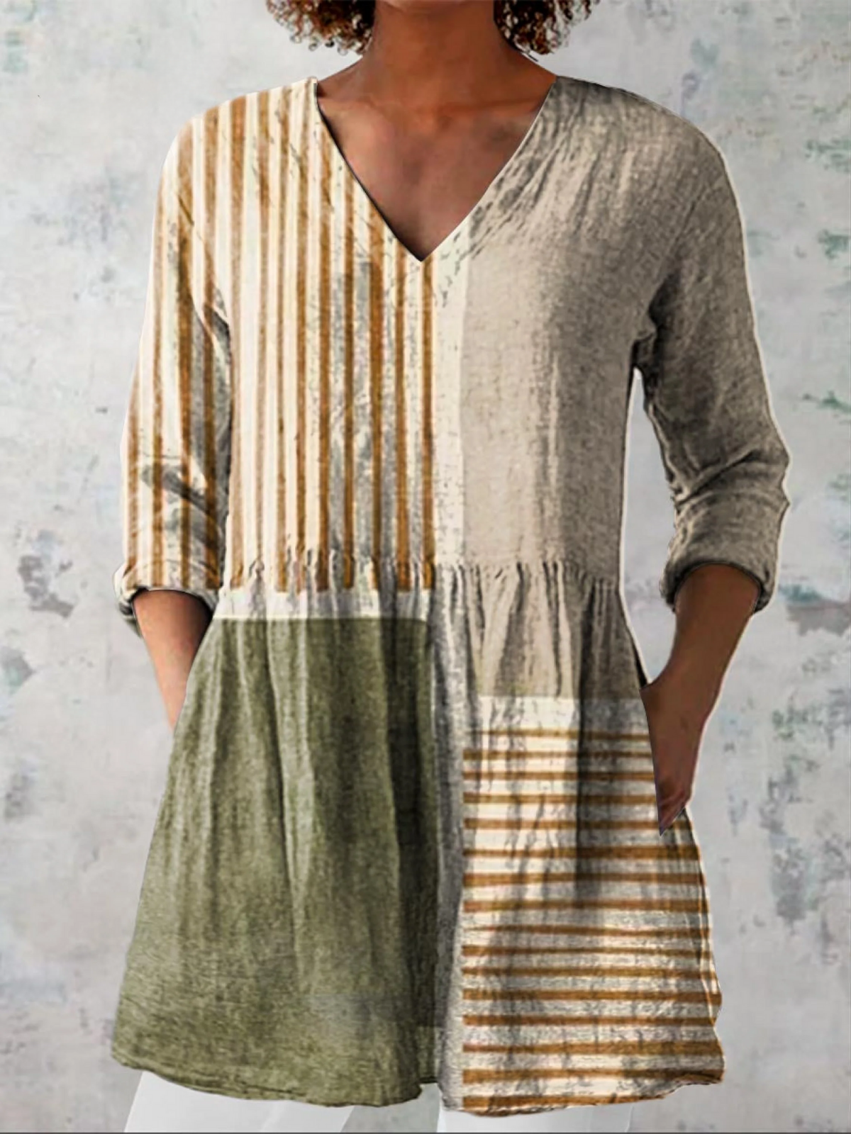 Halley | Blouse longue à col en V