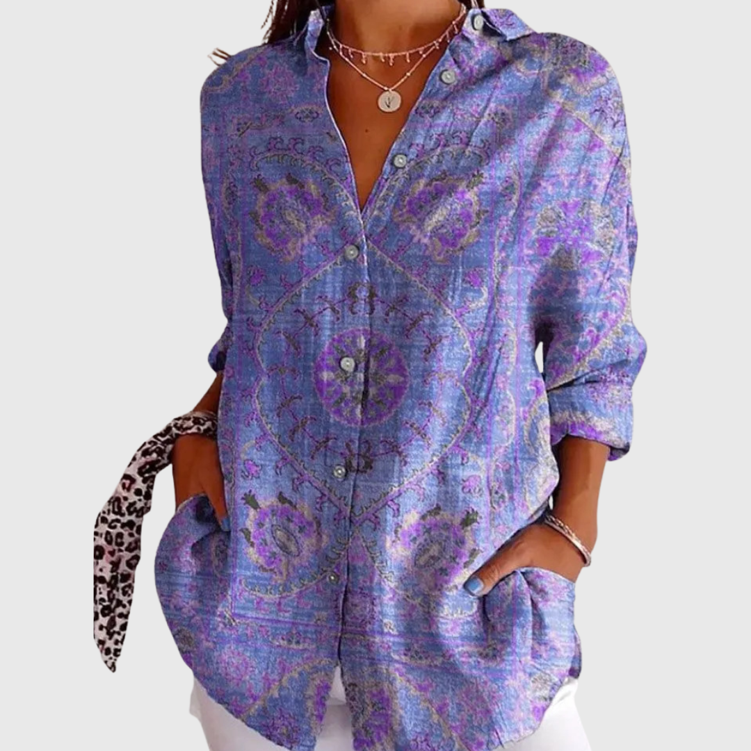 Blusa leggera e colorata con stampa
