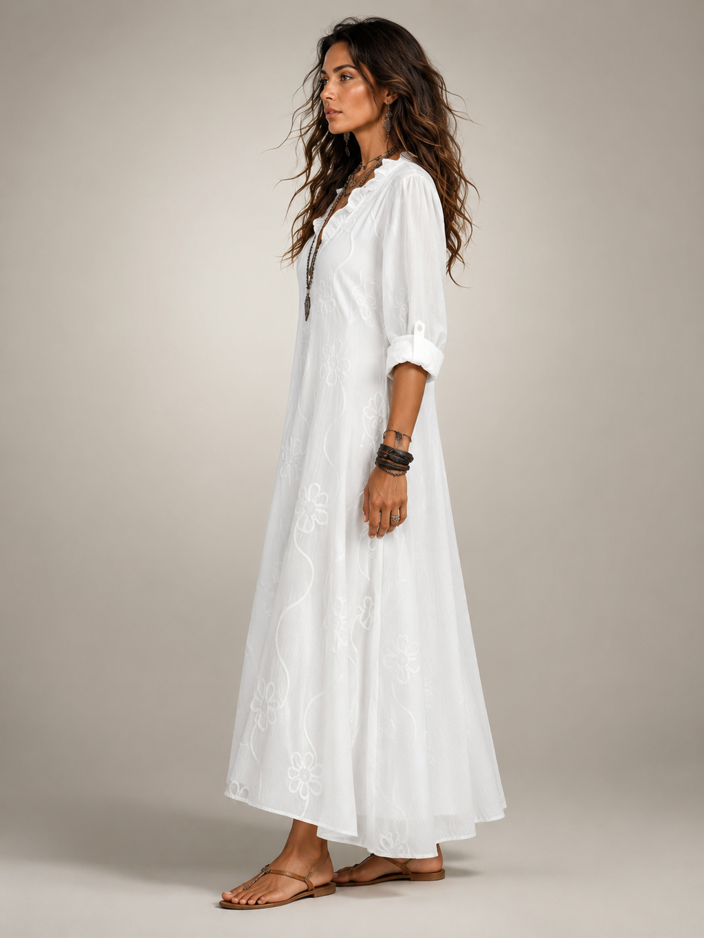 Perle | Robe d'Été Fleurie, Amincissante