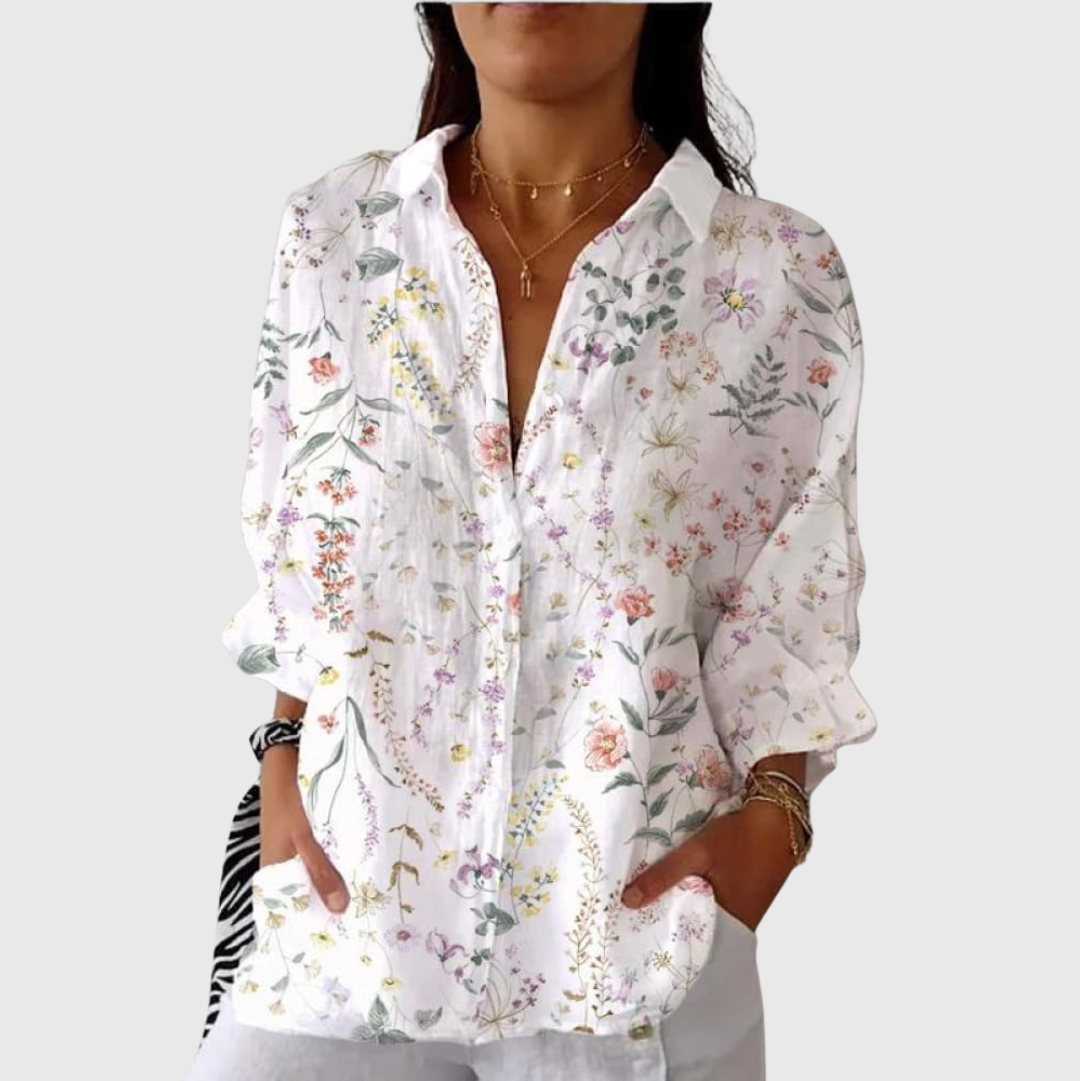 Blusa leggera e colorata con stampa