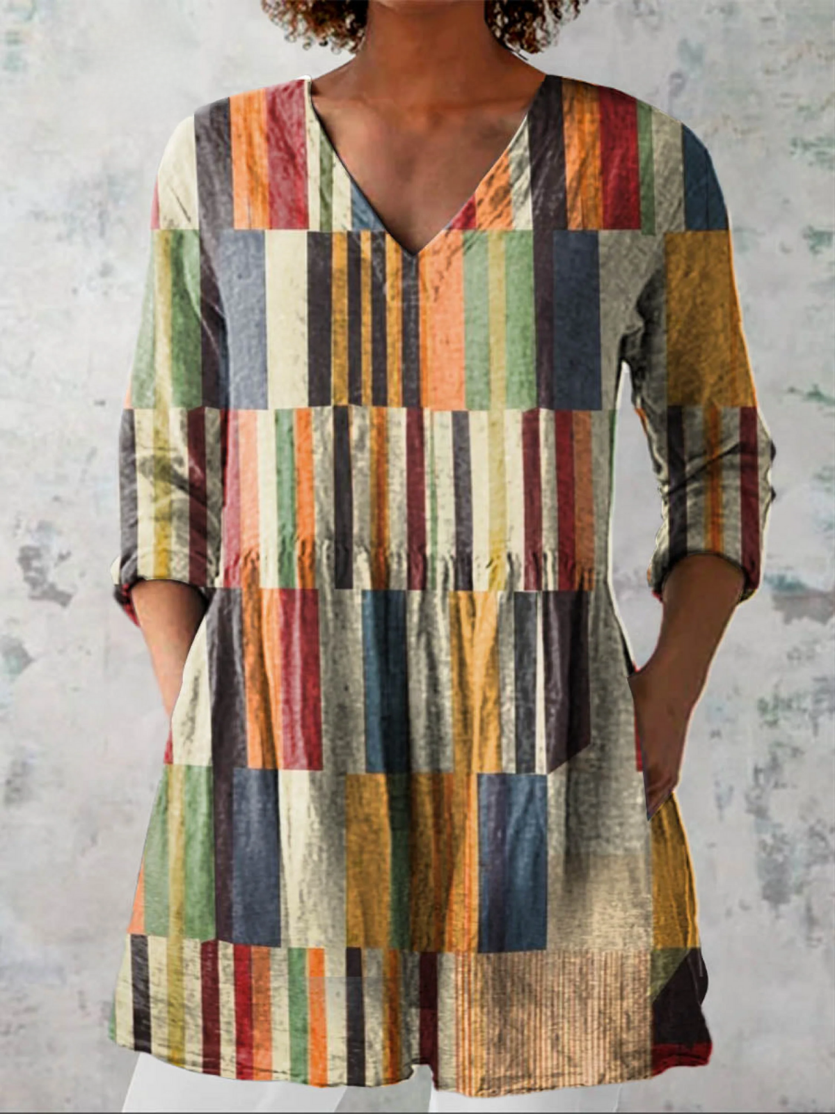 Farrah | Blouse longue à col en V