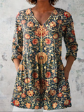 Elara | Blouse longue à col en V