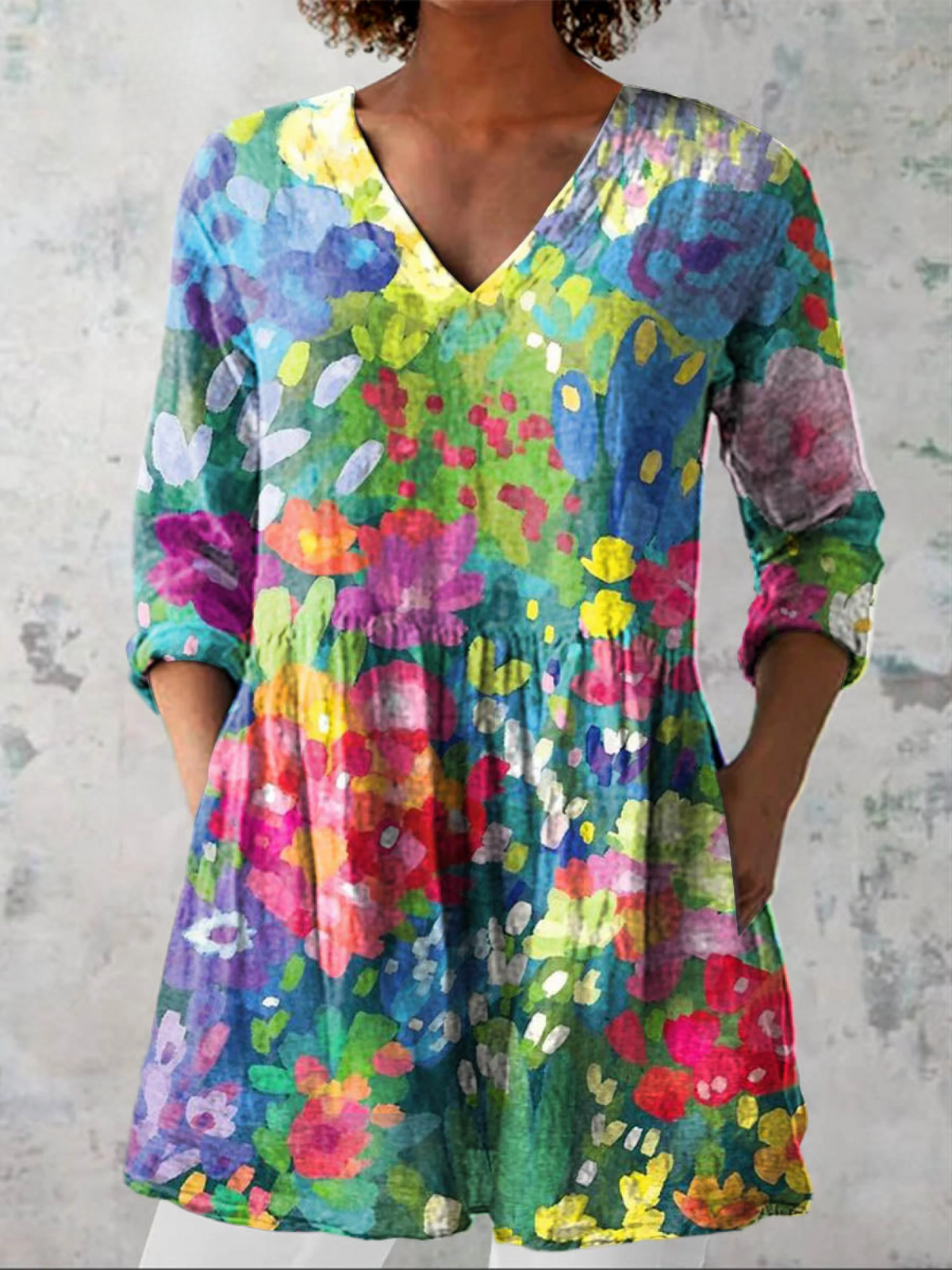 Cali | Blouse longue à col en V