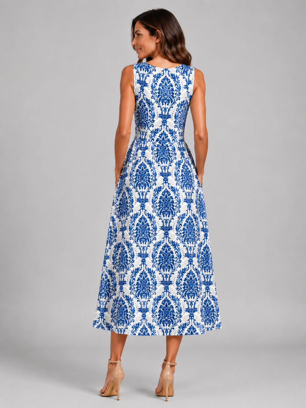 Françoise | Robe Midi Bohème, Col Halter