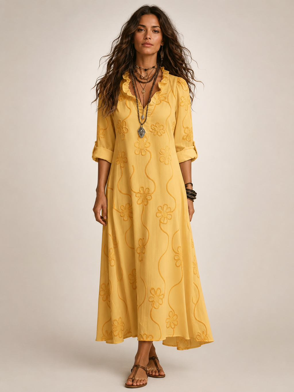 Perle | Robe d'Été Fleurie, Amincissante