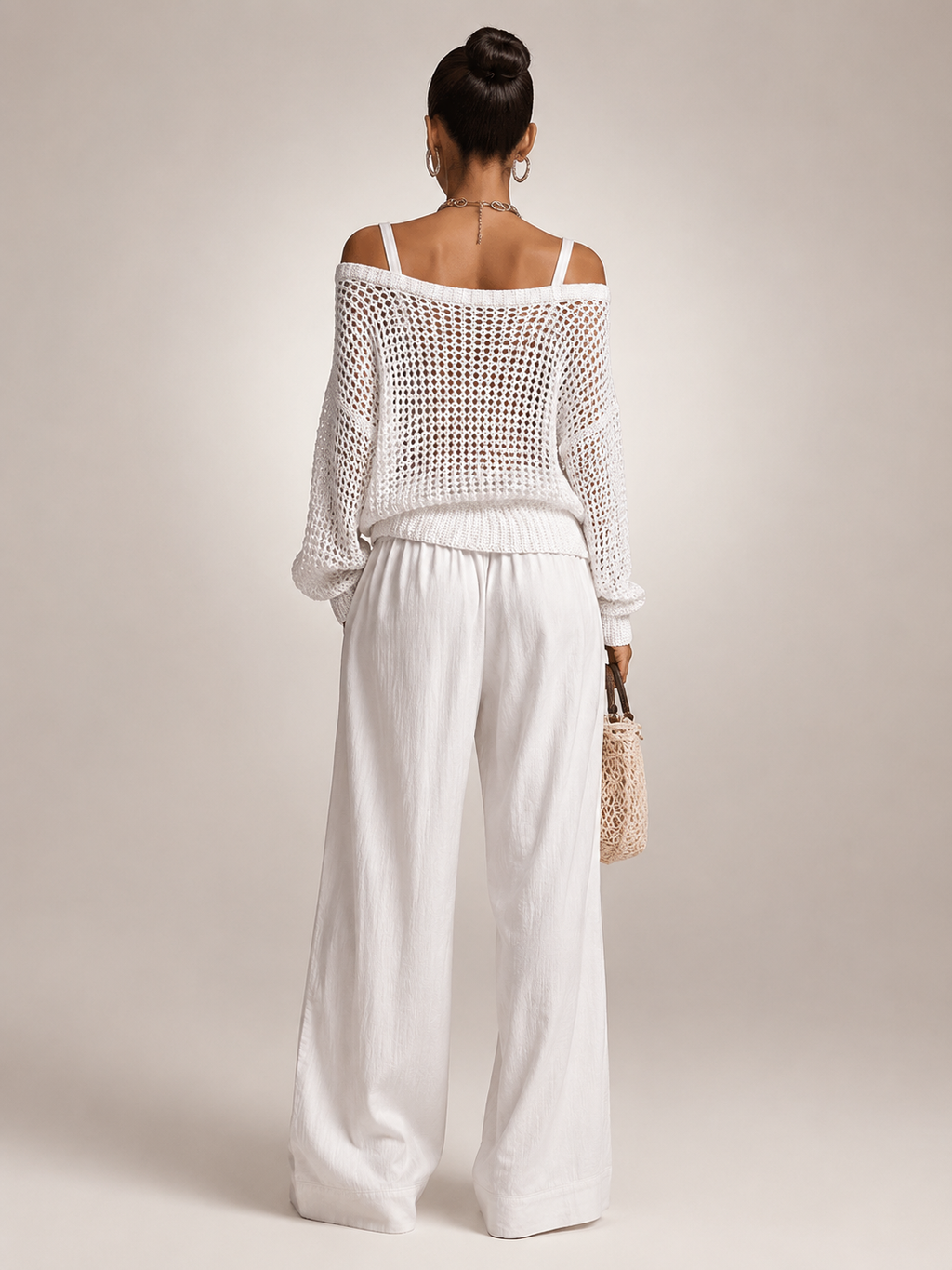 Hortense | Ensemble Épaules Dénudées, Pantalon Large