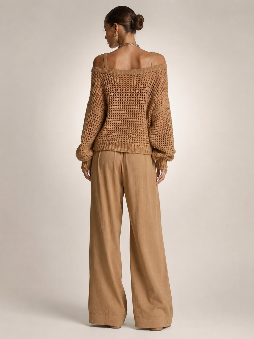 Hortense | Ensemble Épaules Dénudées, Pantalon Large