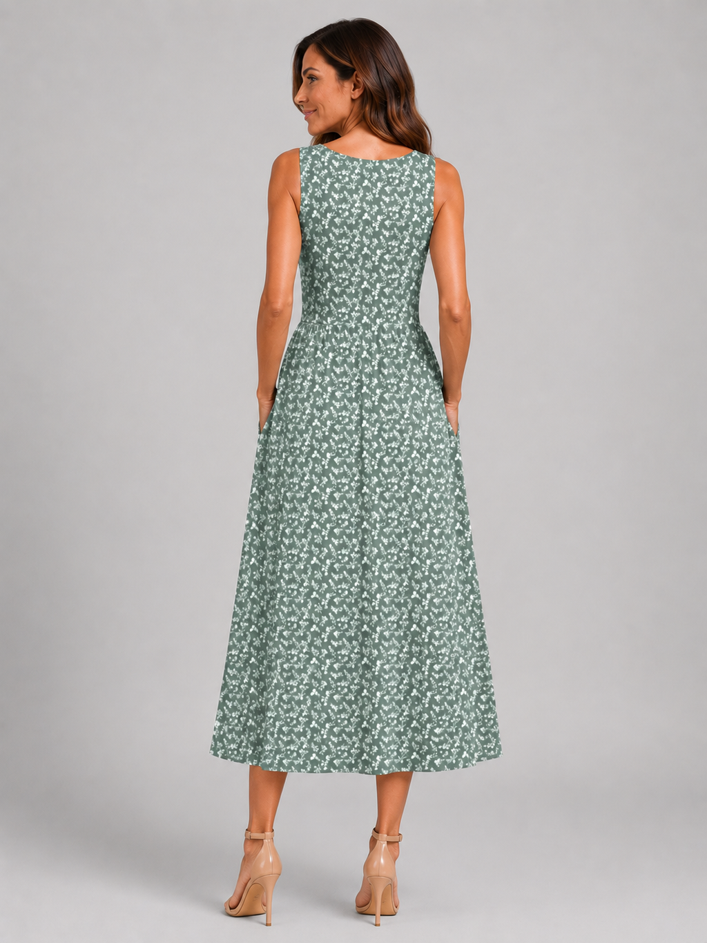 Françoise | Robe Midi Bohème, Col Halter