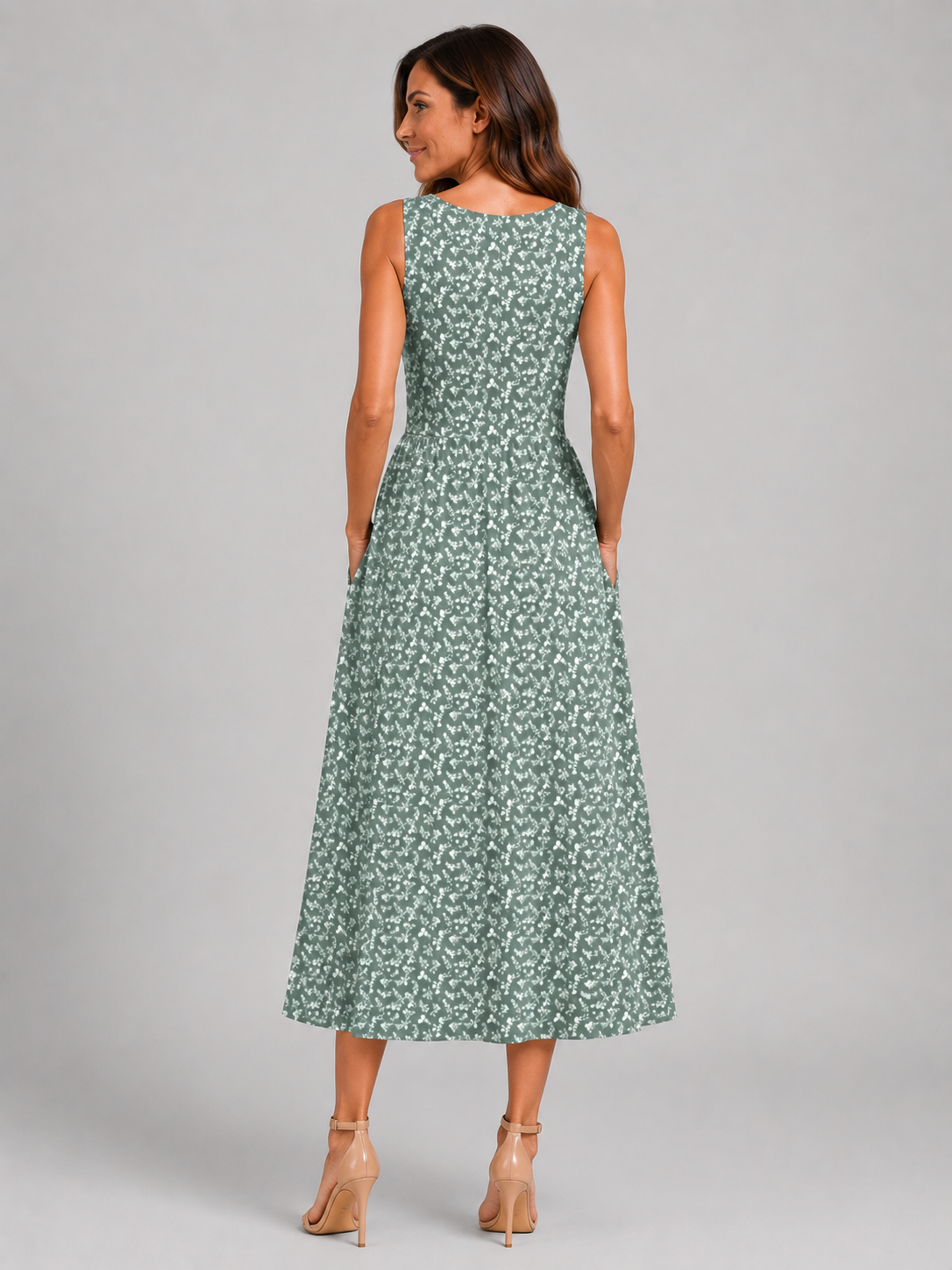 Françoise | Robe Midi Bohème, Col Halter