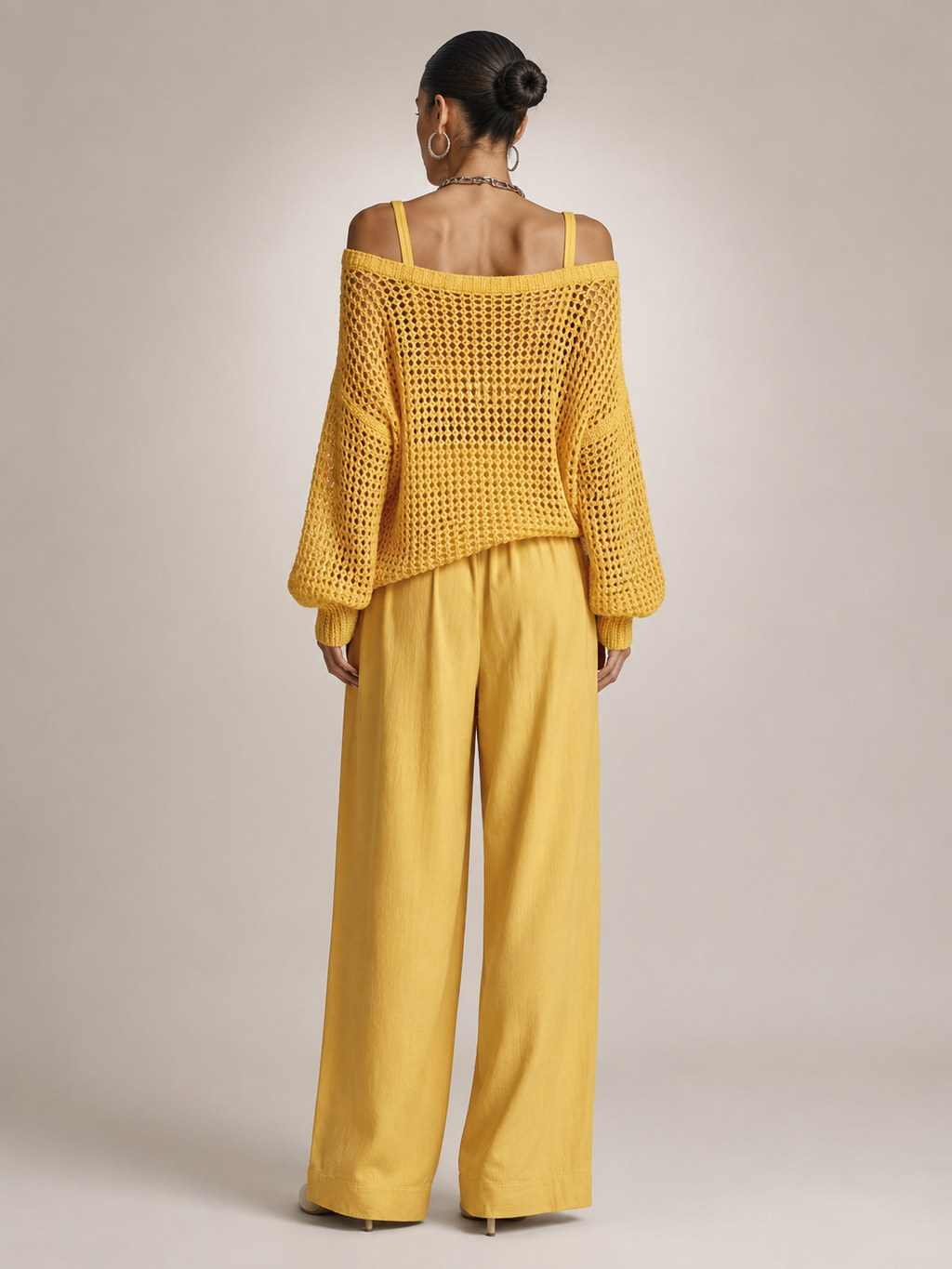 Hortense | Ensemble Épaules Dénudées, Pantalon Large