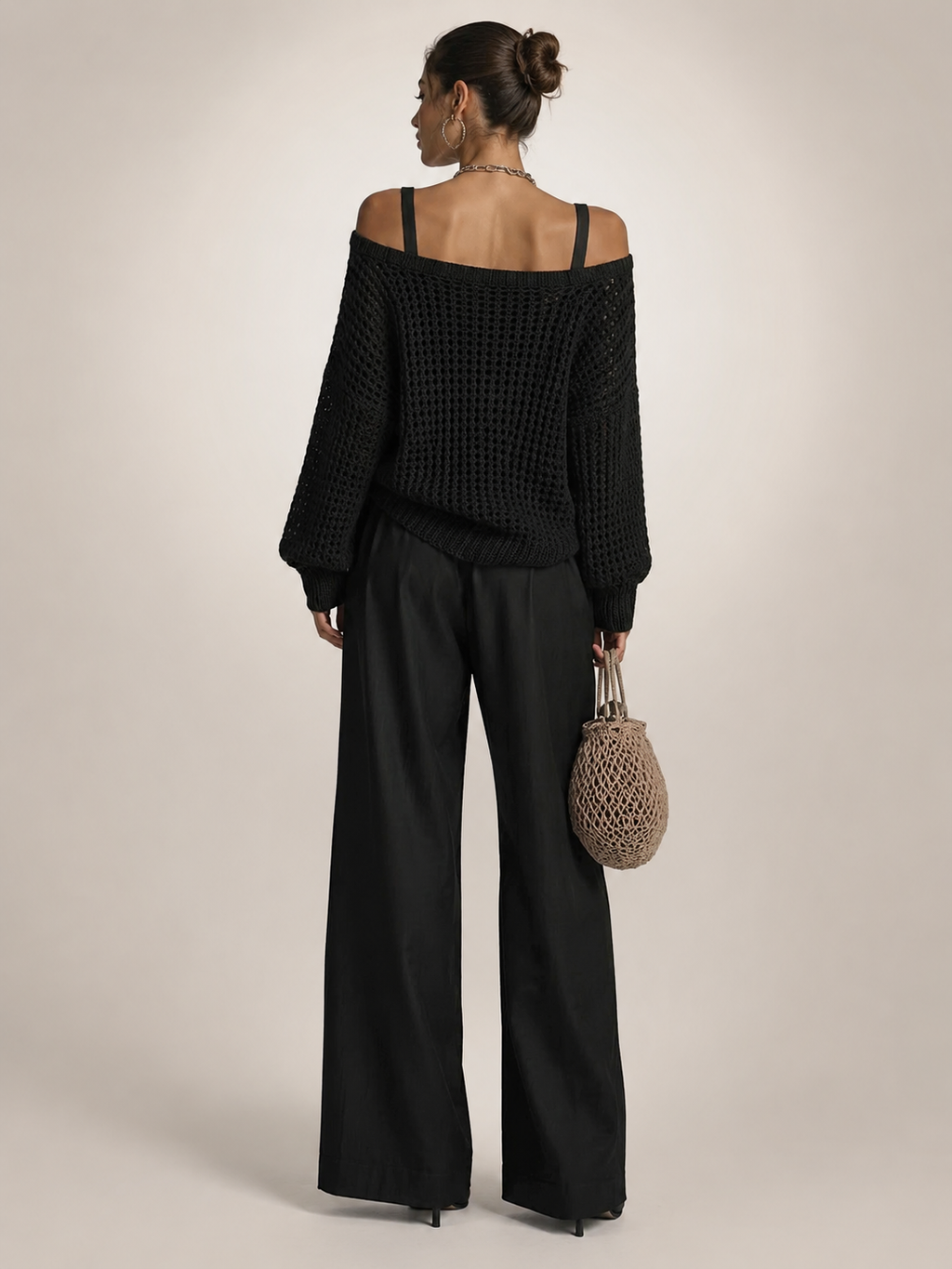 Hortense | Ensemble Épaules Dénudées, Pantalon Large