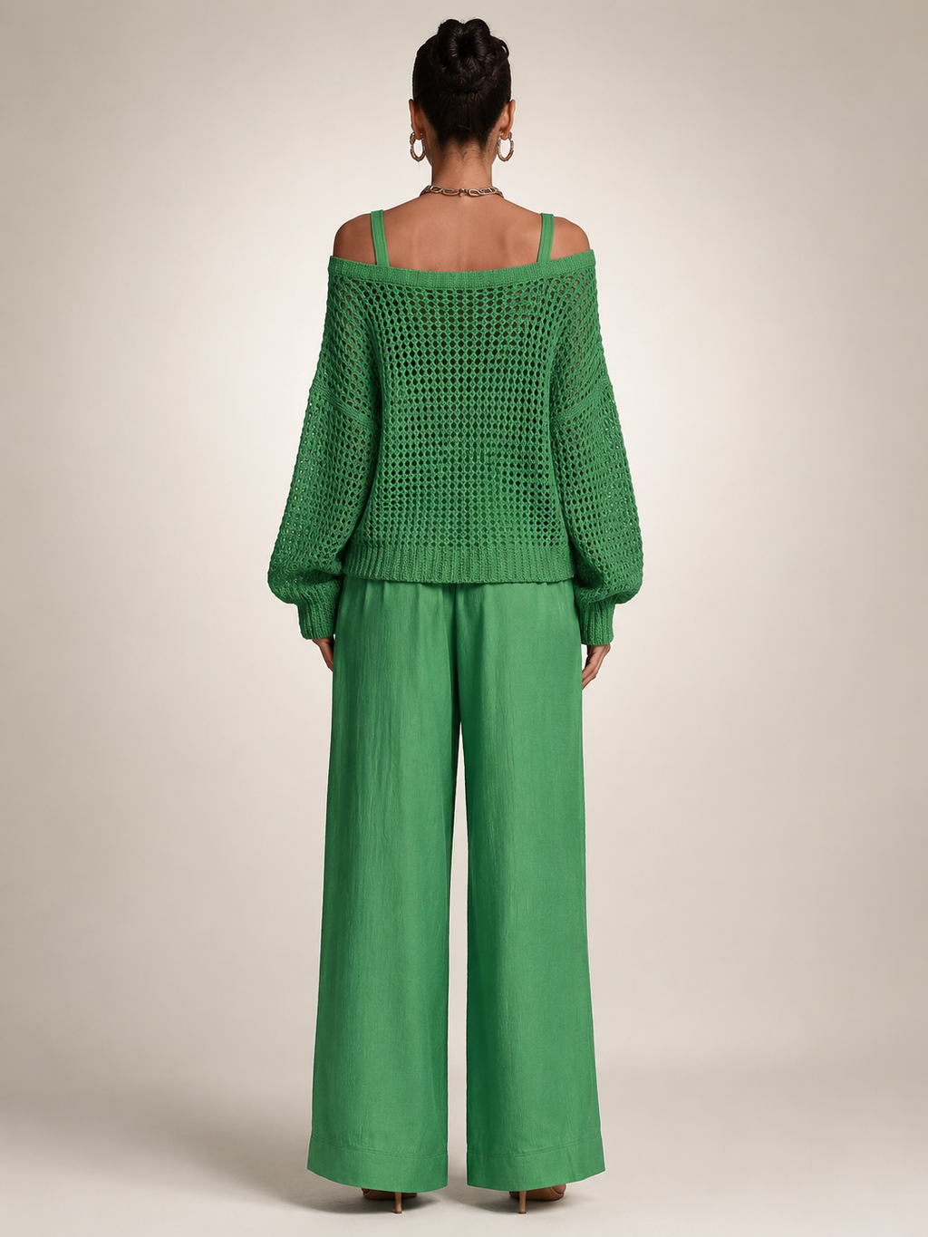 Hortense | Ensemble Épaules Dénudées, Pantalon Large