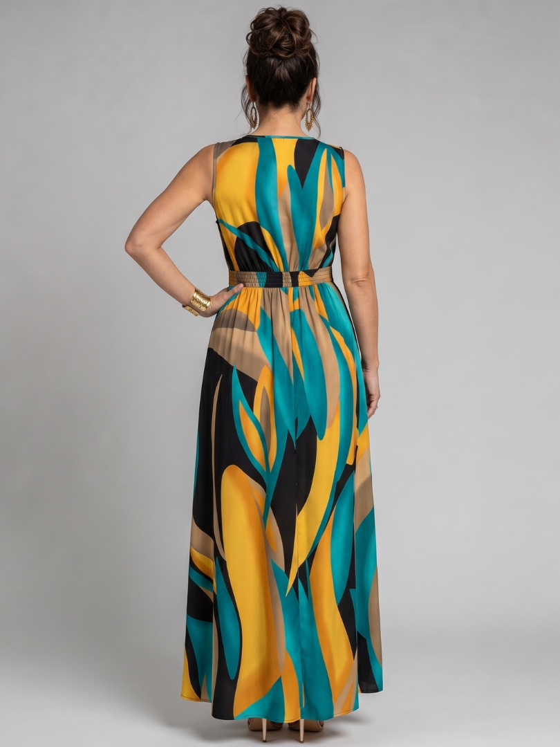 Zélia | Robe Maxi Empire, Décolleté en V